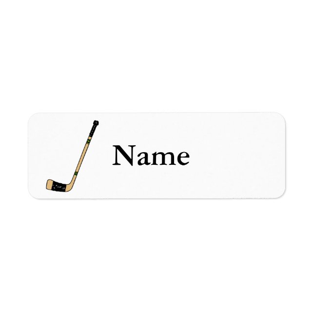 Hockey Stick Return Address Label (Front)