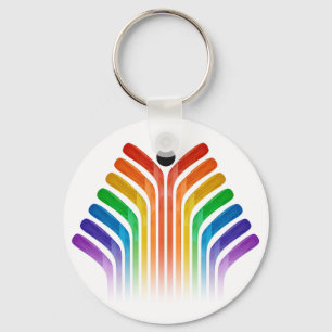Hockey Stick Spectrum Key Ring