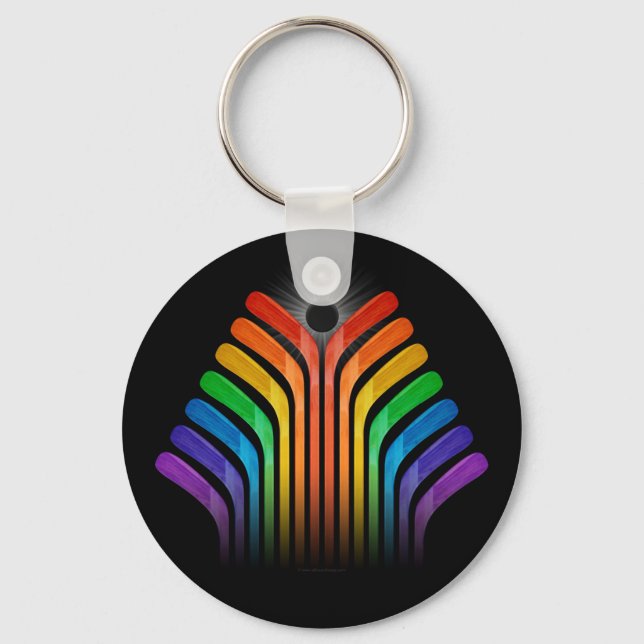 Hockey Stick Spectrum Keychain (Front)