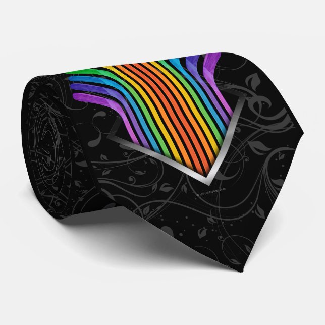 Hockey Stick Spectrum Neck Tie (Rolled)