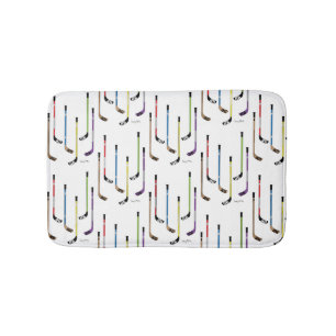 Hockey Sticks Bathroom Colourful Bath Mat