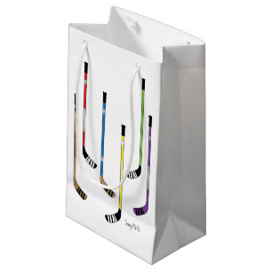 Hockey Sticks Colourful Small Gift Bag