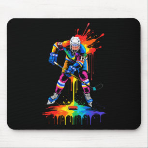 Hockey Sticks Ice Cream Sprinkle Drip Sport Boy Yo Mouse Pad