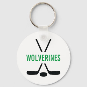 Hockey Sticks Personalized Key Ring