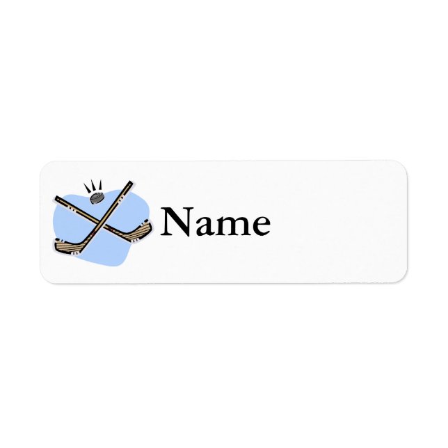 Hockey Sticks Return Address Label (Front)