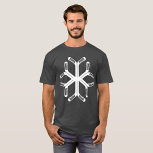 Hockey Sticks Snowflake Tee