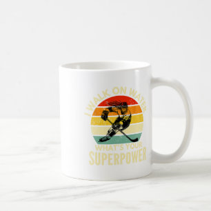 Hockey Superpower Quote Retro Ice Skating Player D Coffee Mug