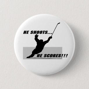 Hockey T-shirts and Gifts. 6 Cm Round Badge