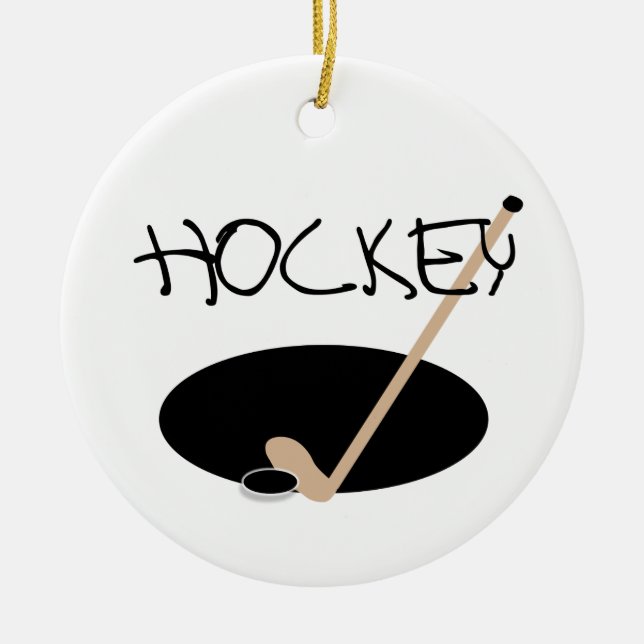 HOCKEY T-shirts and Gifts Ceramic Ornament (Front)