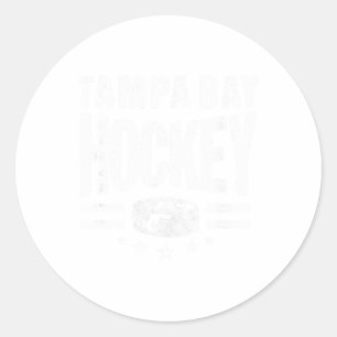 Hockey Tampa Y Throwck Blue Tb Retro Tampa Y Fan P Classic Round Sticker