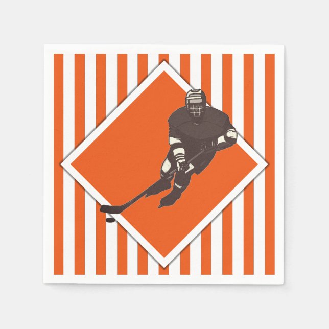 Hockey Team Orange Napkin (Front)
