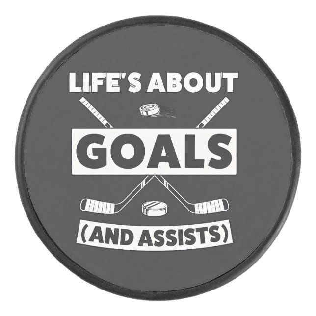 Hockey Team Spirit Quote Tee Hockey Puck (Front)