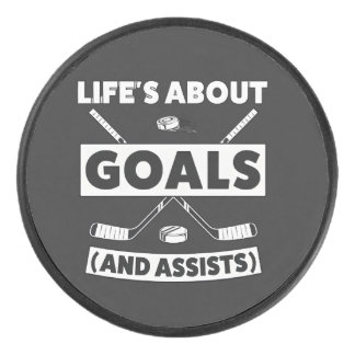 Hockey Team Spirit Quote Tee Puck