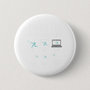 Hockey Things I Do In My Spare Time Ice Hockey Kid 6 Cm Round Badge