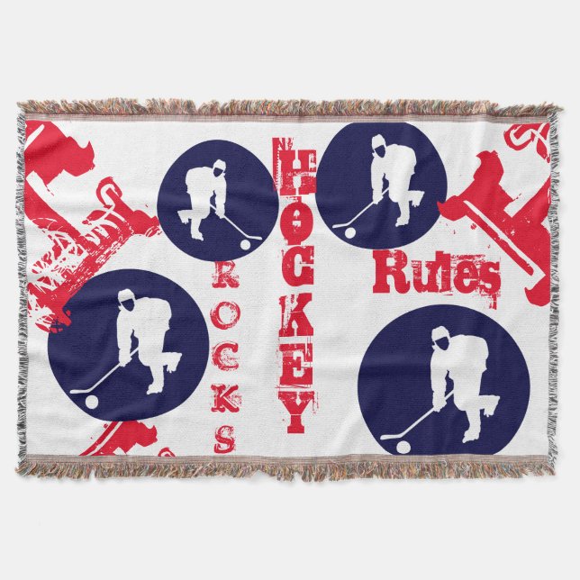 Hockey      throw blanket (Front)