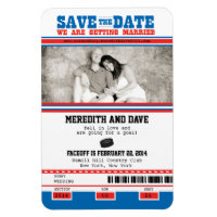 Hockey Ticket Photo Save the Date