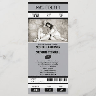 Hockey Ticket Wedding Invitation