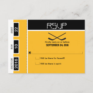 Hockey Ticket Wedding RSVP