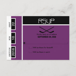 Hockey Ticket Wedding RSVP