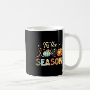 Hockey Tis The Season Pumpkin Autumn Fall Thanksgi Coffee Mug