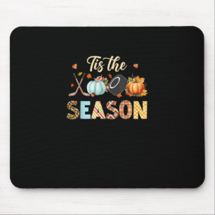 Hockey Tis The Season Pumpkin Autumn Fall Thanksgi Mouse Pad