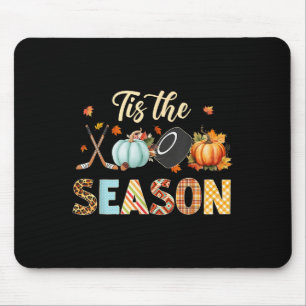 Hockey Tis The Season Pumpkin Autumn Fall Thanksgi Mouse Pad