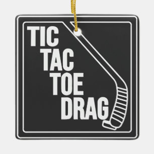 Hockey Toe Drag Ceramic Ornament