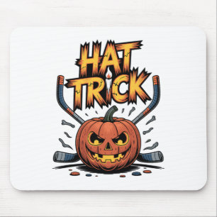 Hockey Trick Halloween Spooky Pumpkin Ice Hockey H Mouse Pad