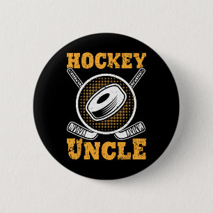 Hockey Uncle Family Sports Coach Player Father's D 6 Cm Round Badge