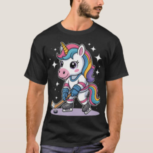 Hockey Unicorn Ice Hockey Cute Funny Girls Winter T-Shirt
