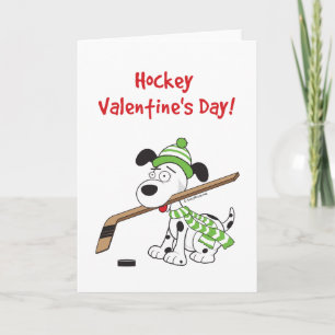 Hockey Valentine's Day Card - Hockey Dog