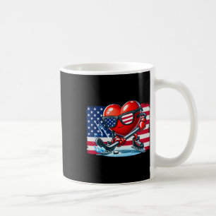 Hockey Valentines Day Valentine Us Flag Sungles Pa Coffee Mug