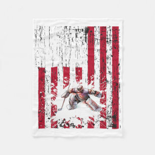 Hockey Vintage Ice Hockey Goalie Gifts Fleece Blanket