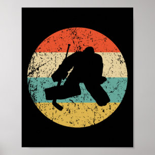 Hockey - Vintage Retro Hockey Goalie Poster