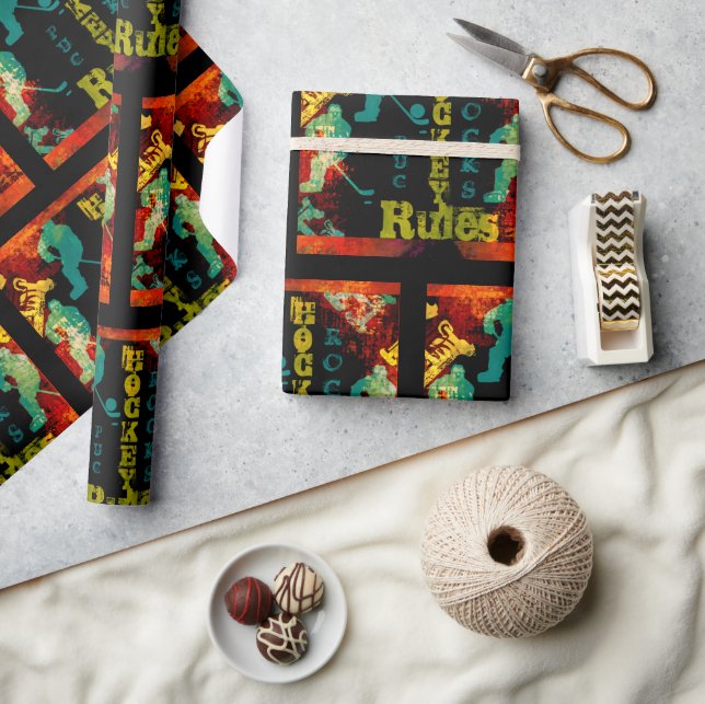 HOCKEY   WRAPPING PAPER (Crafts)