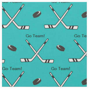 Hockey x in blue and white fabric