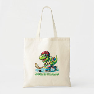 Hockeysaurus Dinosaur Ice Hockey Sports Lovers T Tote Bag