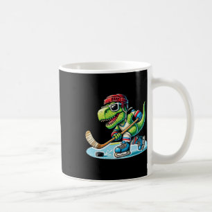 Hockeysaurus Dinosaur Ice Hockey Trex Kids Boys Ic Coffee Mug