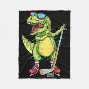 Hockeysaurus Dinosaur Ice Hockey Trex Kids Boys Ic Fleece Blanket