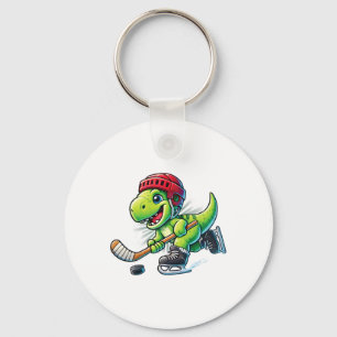 Hockeysaurus Dinosaur Ice Hockey Trex Kids Boys Ic Key Ring