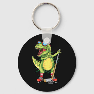 Hockeysaurus Dinosaur Ice Hockey Trex Kids Boys Ic Key Ring