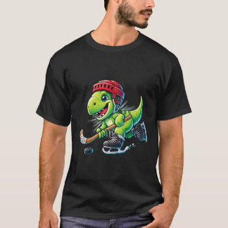 Hockeysaurus Dinosaur Ice Hockey Trex Kids Boys Ic T-Shirt