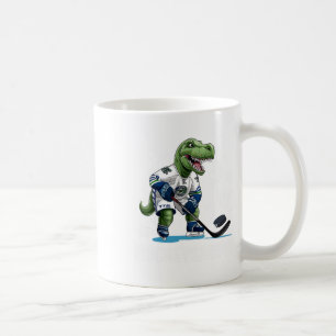 Hockeysaurus Funny Dinosaur Hockey Kids Hockey Boy Coffee Mug