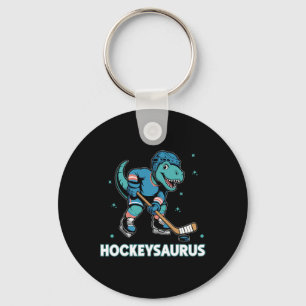 Hockeysaurus Funny Dinosaur Trex Hockey Kids Hocke Key Ring