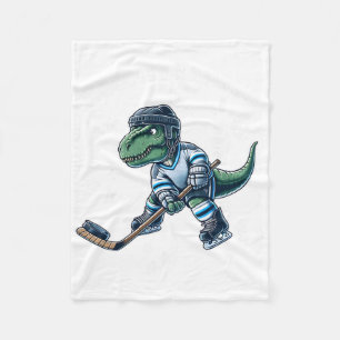 Hockeysaurus Funnydinosaur Hockey Kids Hockey Boy Fleece Blanket
