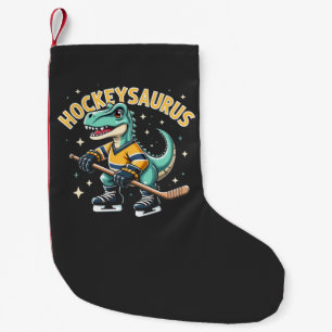Hockeysaurus Ice Hockey Dinosaur Lovers  Small Christmas Stocking