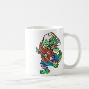 Hockeysaurus Kids T-rex Dinosaur With Ice Hockey S Coffee Mug