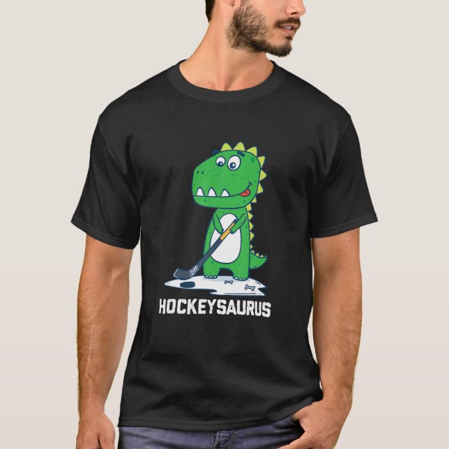 Hockeysaurus Rex Hockey Dinosaur Boys Girls Kids C T-Shirt (Front)