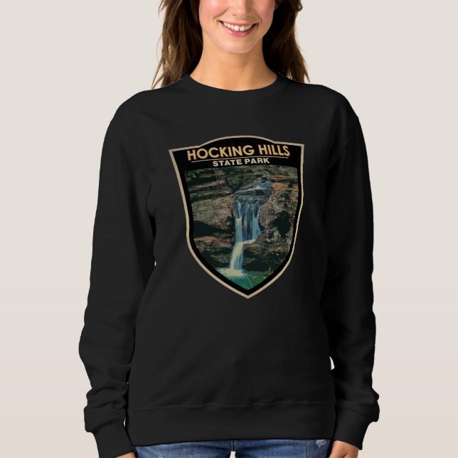 Hocking Hills State Park Ohio Art  Sweatshirt (Front)
