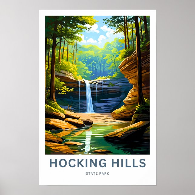 Hocking Hills State Park Travel Print (Front)